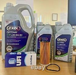 BMW 530d 3.0d F10 F11 Oil Service Kit LL04 2011 on + touring GENUINE EXOL OIL