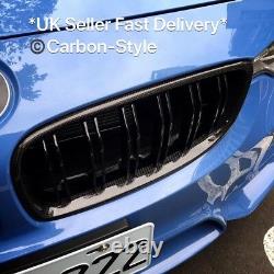 BMW F30 F31 F34 F35 Genuine Carbon Fiber Replacement Grill Twin Slat M3 Style