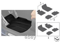 BMW Genuine Front + Rear All Weather Car Floor Mats Set Rubber X3 51472450513