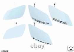 BMW Genuine Left Passenger Side NS Mirror Glass Heated Wide Angle 51167251583