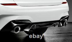 BMW Genuine M Performance Gloss Black Rear Bumper Trim 51192455856