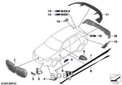 BMW Genuine M Performance Right Left Foil Application Frozen Black 51142456383