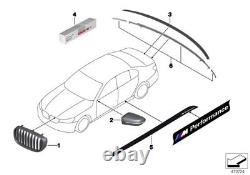 BMW Genuine M Performance Tailgate Trim Strip Set Black Rear G11 G12 51712413831