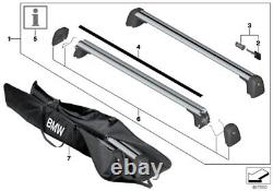 BMW Genuine Railing Carrier System Roof Cross Bars 2 Pieces 2 Keys 82712455808