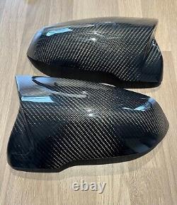 BMW Real Carbon Fibre Wing Mirror Cover Caps 2020 M135i X1 X2 Z4 F48 F49 F40 F52