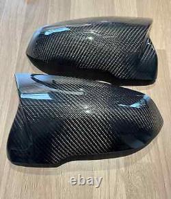 BMW Real Carbon Fibre Wing Mirror Cover Caps 2020 M135i X1 X2 Z4 F48 F49 F40 F52