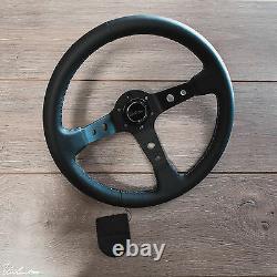 Bmw E36 E36m3 Tourismo 350 Steering Wheel Genuine Leather Tri-color 350mm