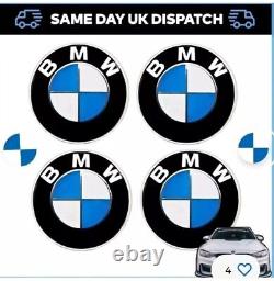 FAST DELIVERY B M W ALLOY WHEEL CENTRE HUB CAPS E30, E36, E46, E92 68mm 1/3/5/6/7