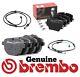 FOR BMW 520d G30 GENUINE BREMBO FRONT & REAR BRAKE PADS WITH 2 SENSORS NEW