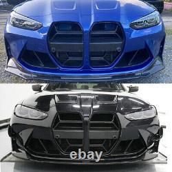 For BMW G80 M3 G82 G83 M4 2021+ Gloss Black Front Bumper Kidney Grille CSL Style