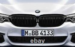 Genuine Bmw M Performance G30 G31 Front Black High Gloss Kidney Grilles 5 Series