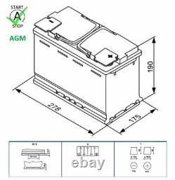 Genuine Bosch AGM Car Battery 0092S5A080 S5A08 Type 096 70Ah 760CCA Stop Start