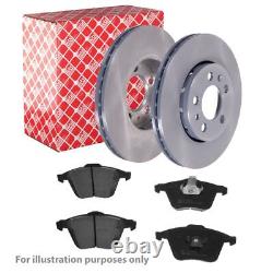 Genuine FEBI Front Brake Discs & Pads Set Vented for BMW 5 Series