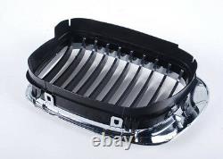 New Genuine BMW 3 E46 Coupe Front Radiator Kidney Grille Chrome Set Left Right