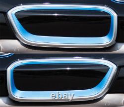 New Genuine BMW i3 I01 I01 LCI Front Right Left Blue Kidney Grille Set OEM