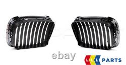 New Genuine Bmw 5 Series E39 Front Bumper Kidney Grille Chrome Set Left Right