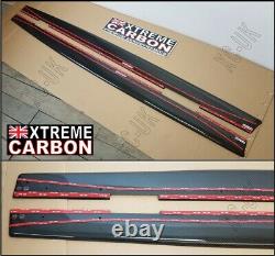 Real Carbon Fibre P-Style Side Skirt Extensions Skirts Fits BMW M3 M4 F80 F82
