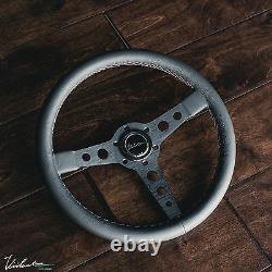 Viilante Corsa 350 Steering Wheel Genuine Leather Tri-color Stitch Bmw E30 M3